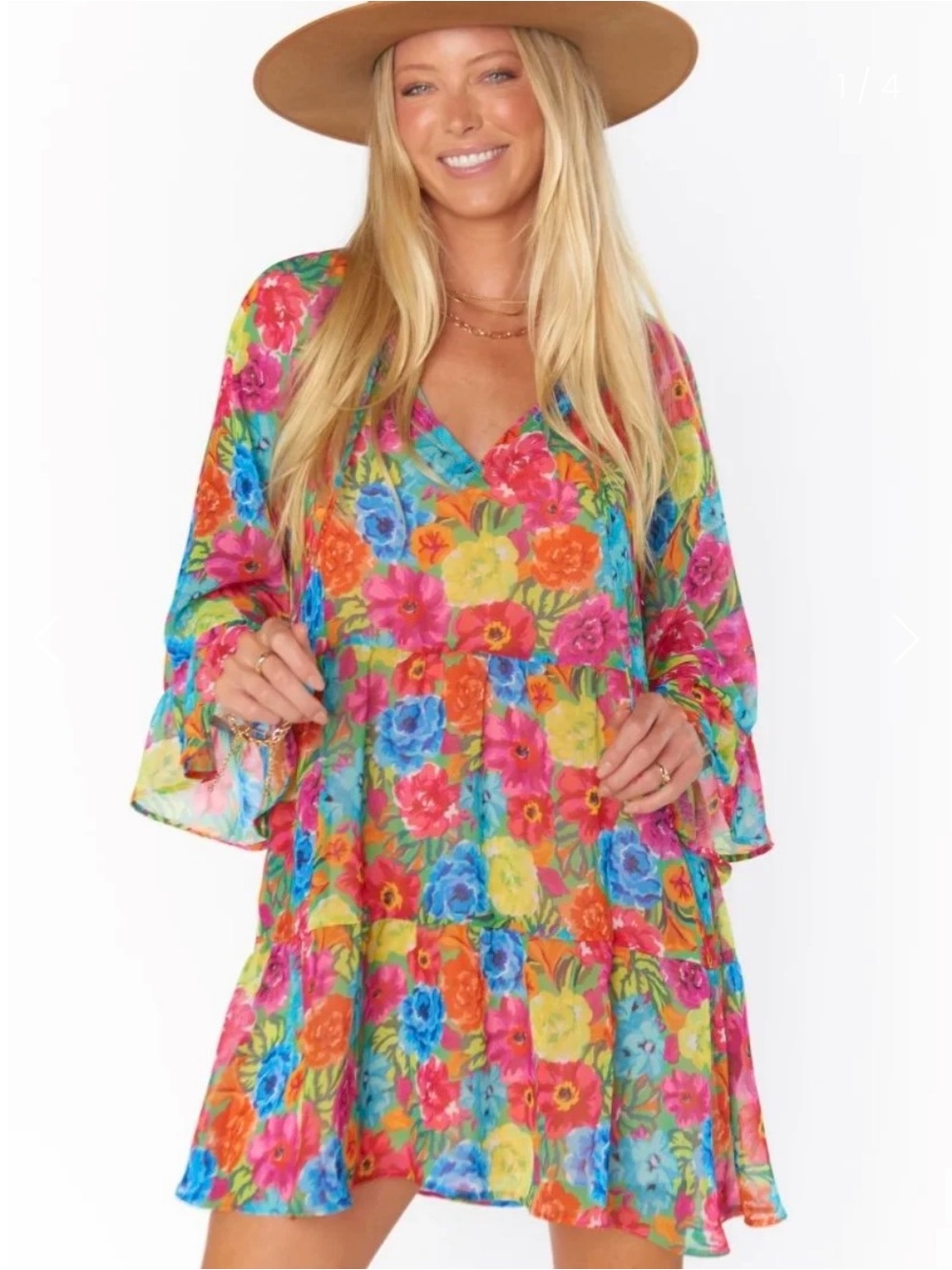 BNWOT Show Me Your MuMu Voila Floral Mini Dress - Picture 2 of 7